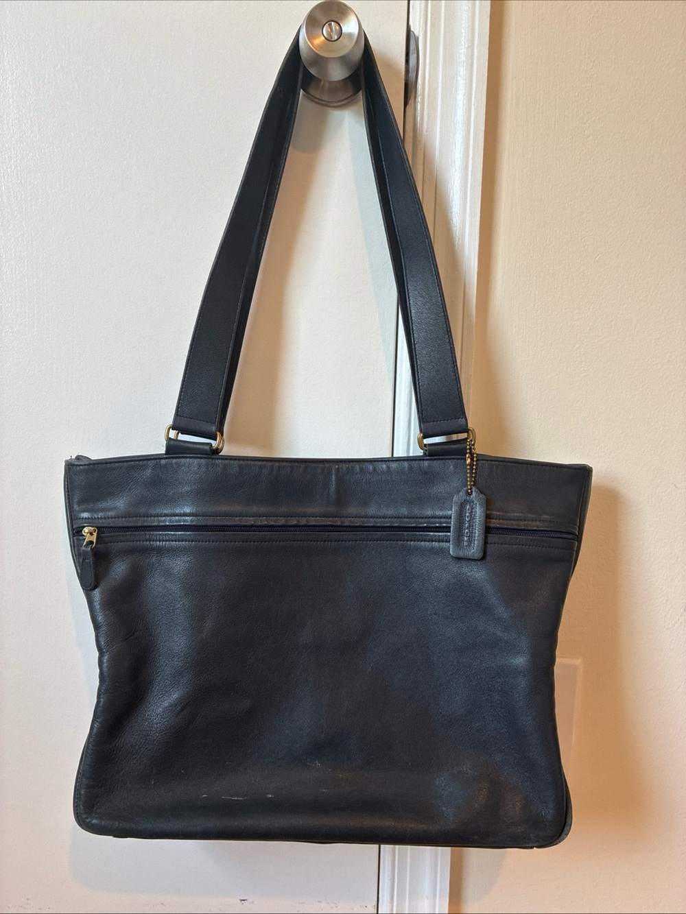 Coach black leather Park tote Manhattan Lightweights line J4C – 4129 Vintage